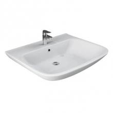 Barclay 4-1221WH - Eden 650 Wall-Hung Basin,1-Hole, White