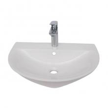 Barclay 4-1241WH - Morning 600 Wall Hung Basin,1-Facuet Hole, White