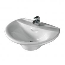 Barclay 4-128WH - Venice 520 Wall-Hung Basin8'' Widespread, White