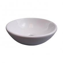 Barclay 4-8016WH - Essie Above Counter Basin11-1/4'' Oval,No Faucet Hole,WH