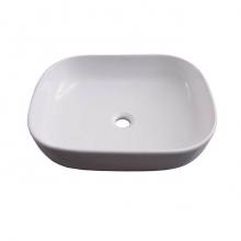 Barclay 4-8040WH - Paulette Above Counter Basin20'', Rect, No Faucet Holes, WH