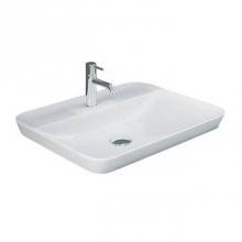 Barclay 5-691WH - Variant 21-5/8'' x 16-1/2'' RectDrop-In Basin,1-Hole,W/DECK,WH