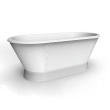 Barclay ATDRN66A-WH-CP - Corrigan 66'' Freestanding TubWH,Rolled Rim,Drain and OF CP