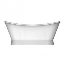 Barclay ATDSN66B-WH-CP - Milan 66'' Freestanding tub,DblSlipper WH,Drain and OF CP