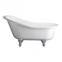 Barclay ATS67-WH-PB - Imogene Acrylic Slipper Tub WH67'', No Holes, PB Feet