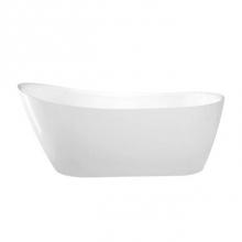 Barclay ATSN66EIG-CP - Lovina 66'' AC Slipper Tub WH,with Internal Drain Pipe, CP