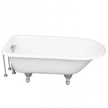 Barclay TKCTR60-CP8 - Tub Kit 60'' CI Roll Top, TubFiller, Supplies, Drain-Chrome