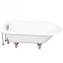 Barclay TKCTR60-SN2 - Tub Kit 60'' CI Roll Top, ShwrUnit, Supplies, Drain-BrNkl