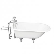 Barclay TKCTRN54-CP2 - Tub Kit 54'' CI Roll Top, TubFiller, Supplies, Drain-Chrome