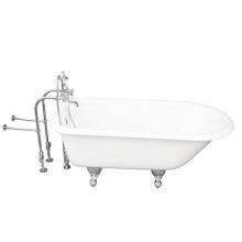 Barclay TKCTRN67-CP1 - Tub Kit 67'' CI Roll Top, TubFiller, Supplies, Drain-Chrome