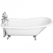 Barclay TKCTS7H67-CP1 - Tub Kit 67'' CI Slipper, TubFiller, Supplies, Drain-Chrome