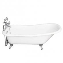 Barclay TKCTS7H67-CP2 - Tub Kit 67'' CI Slipper, TubFiller, Supplies, Drain-Chrome