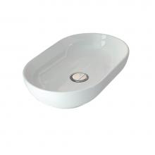 Barclay 4-1093WH - Feeling Slim 21-3/4'' OvalAbove Counter Basin,White