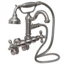 Barclay 4804-ML2-CP - Hook Spout w/Hand Shwr,TubWall Mount,Metal Lever Hdls,CP
