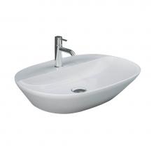 Barclay 5-531WH - Variant 23-5/8''x16-1/2'' OvalCounterTop Basin,1-Tap Hole,WH