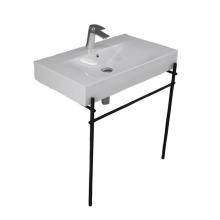 Barclay 611WH-MB - Des 810 Console 1-Faucet Hole With With Brass Stand, Matt Black