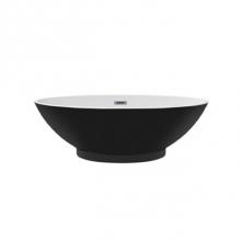 Barclay ATOVN66IG-MBCP - Noelani 66''Oval AC Tub,Matte Black W/Internal Drain And Of Cp