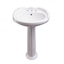Barclay B/3-3046WH - Silvi 20'' Basin Only with6'' Centerset,W/ Overflow,WH