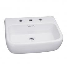 Barclay B/3-1008WH - Metropolitan 600 Ped Lav Basin8'' cc, White