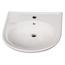 Barclay B/3-161WH - Cynthia 520 Ped Lav Basin1 Hole, White