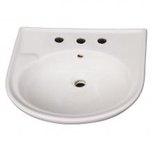 Barclay B/3-168WH - Cynthia 520 Ped Lav Basin8'' cc, White