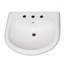 Barclay B/3-188WH - Orient 660 Ped Lav Basin8'' cc, White