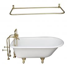 Barclay TKCTRN60-PB14 - Tub Kit 60'' CI Roll Top,FillerShwr Rd, Supplies, Drain-PB