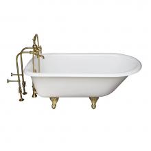 Barclay TKCTRN67-PB9 - Tub Kit 67'' CI Roll Top, TubFiller, Supplies, Drain-PB