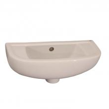 Barclay 4-560WH - Compact Slim Line Basin, 18'' No holes - White