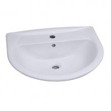 Barclay B/3-298WH - Karla 505 Ped Lav Basin8'' cc, White