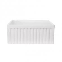 Barclay FSSB1112-WH - Carthage 33'' Fluted SingleBowl,Center Drain, White