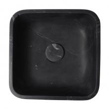 Barclay 7-746MHBL - Maxton Square Sink, 15-3/4''Honed Black Forest Marble