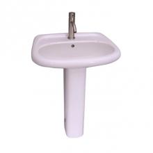 Barclay 3-258WH - Flora Pedestal Lavatory 8''ws, white