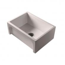 Barclay FSSB1052-BQ - Carmon 24'' Single Bowl Fire Clay Apron Front Sink, Bisque