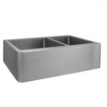 Barclay FSSDB2500-SS - Crowley 33'' Stainless Steel60/40 Dbl Bowl Farmer Sink