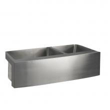 Barclay FSSDB2512-SS - Damita 36'' Stainless Steel60/40 Dbl Bowl Farmer Sink