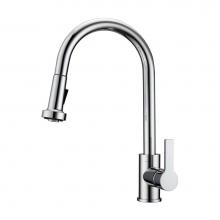 Barclay KFS412-L2-CP - Fairchild Kitchen Faucet,Pull-out Spray, Metal Levr Hndls,CP