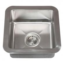 Barclay PSSSB2060-SS - Rena 15'' SS Square UndermountPrep Sink