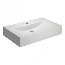 Barclay 4-578WH - Sonja Above Counter Basin, 8''cc,  Fire Clay,  White