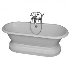 Barclay TKCTDRN61B-CP1 - Tub Kit 61''CI,Dbl Roll Top w/Base,Filler,Supplies,Drian-CP