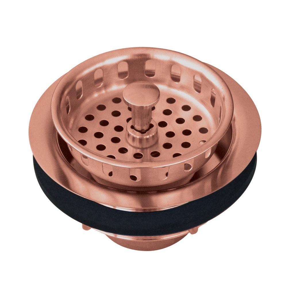 Drain - 3.5'' Large Basket Strainer W/ Basket, Solid Brass W/ Washers And Nuts