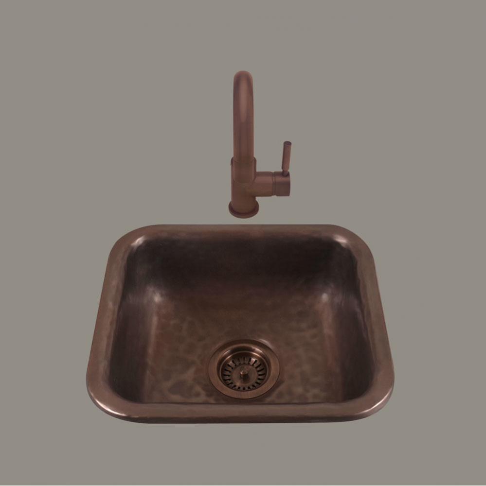 Zeus, Medium Rectangular Bar Sink, Textured Pattern, Undermount