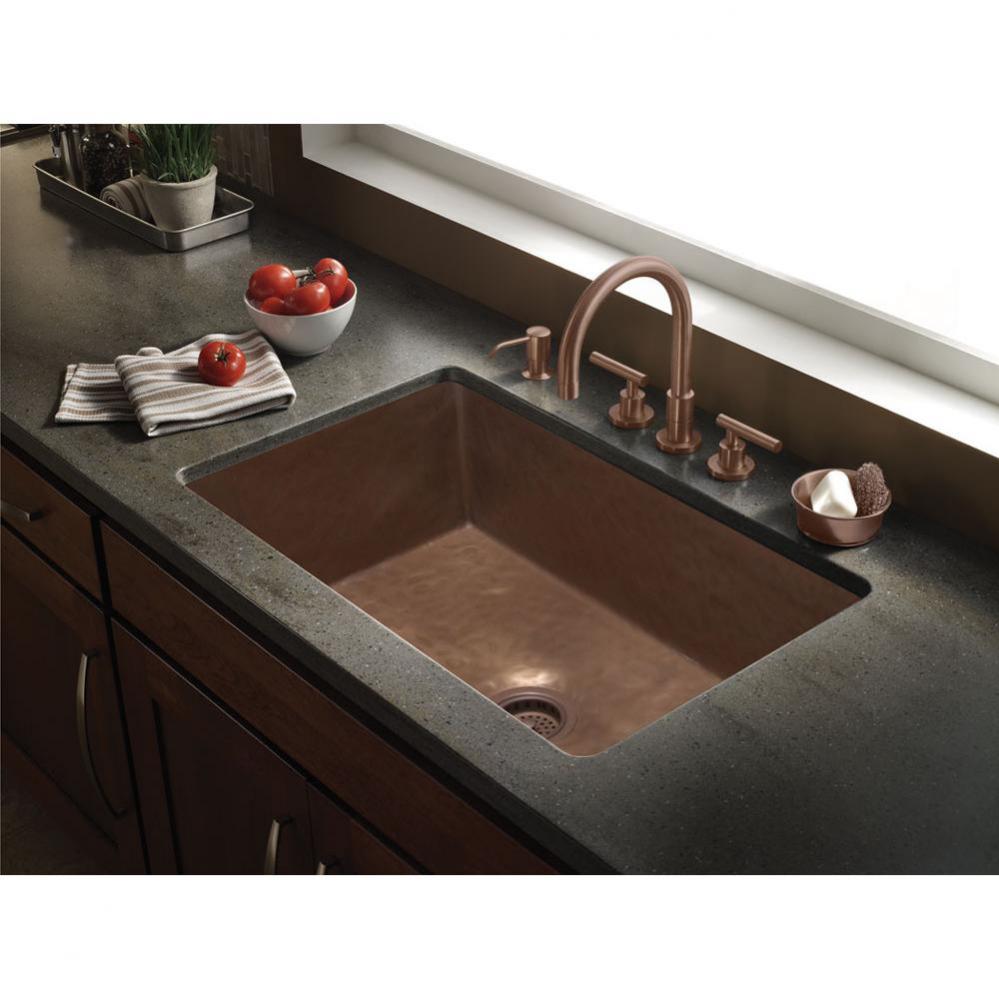 Zarina, Rectangle Kitchen Sink, Textured Pattern, Undermount & Drop In
