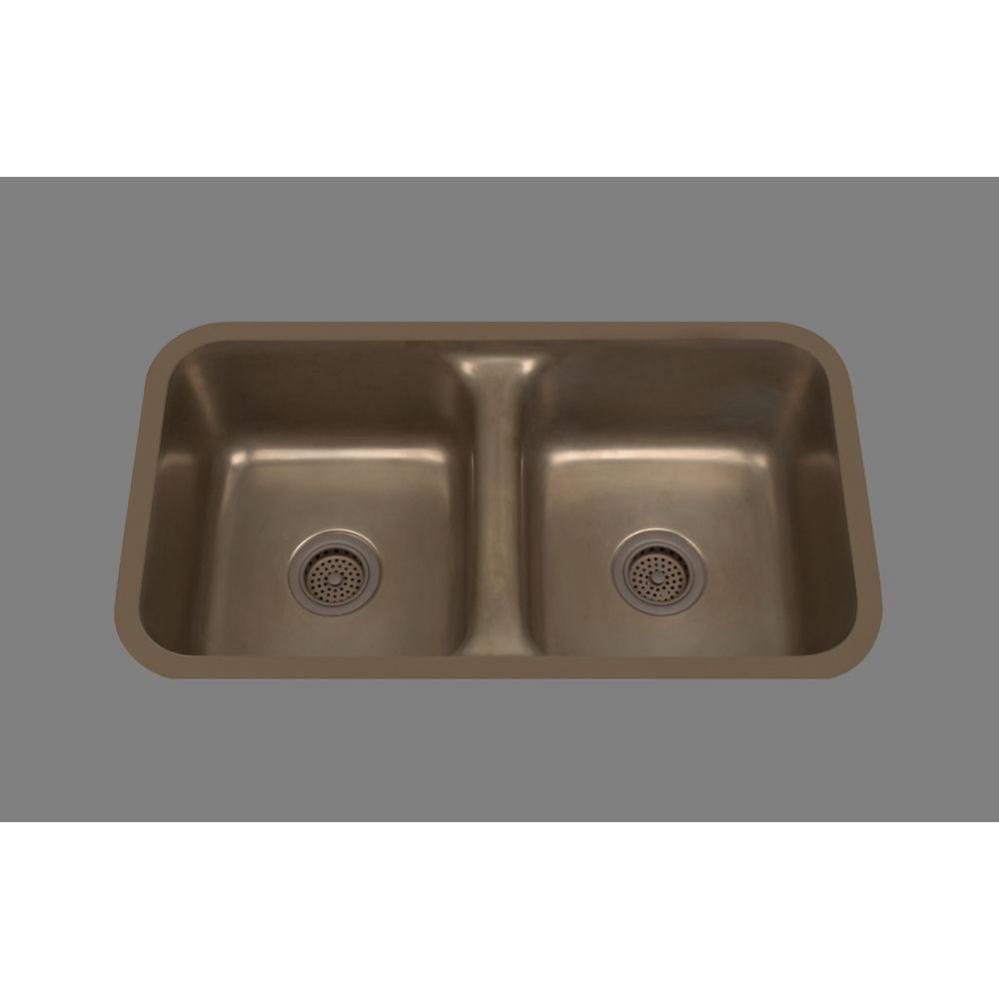 Zena, Double Basin Kitchen Sink, Plain, Undermount & Drop In