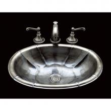 Bates and Bates B1015.PB - Small Oval Lavatory, Dauphin Pattern, Drop In