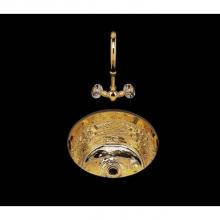 Bates and Bates B0550H.WB - Small Round Bar Sink. Hammertone Pattern, Undermount & Drop In