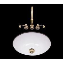 Bates and Bates P1013.D.WH - Teri, Single Glazed, Small Oval Lavatory, Plain Bowl, No Overflow,  Drop In