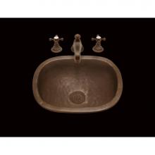 Bates and Bates Z1014T.D.ZP - Zelda, Small Roval Lavatory/Bar Sink, Textured Pattern, Drop In