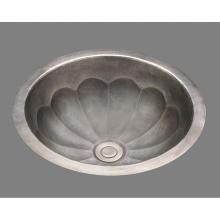 Bates and Bates B0012M.AB - Small Round Lavatory Melon Pattern, Undermount & Drop In