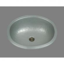 Bates and Bates Z1417H.ZP - Zoe, Large Oval Lavatory, Hammertone Pattern, Undermount & Drop In